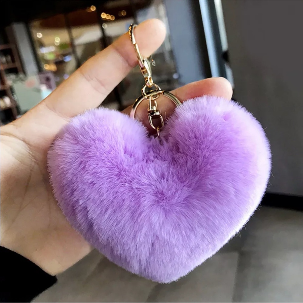 Purple Heart Keychain Poof